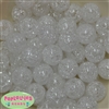 20mm White Crackle Bubblegum Bead