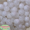 20mm Solid Creamy White Style Shell Finish Bubblegum Bead