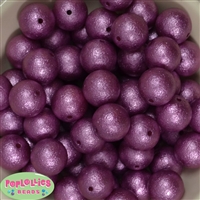 20mm Mauve Crinkle Faux Pearl Bubblegum Beads