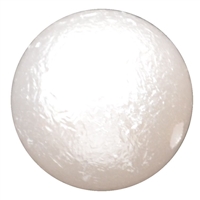 20mm White Crinkle Faux Pearl Bubblegum Beads