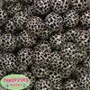 20mm Dalmatian Print Pearl Bubblegum Beads