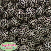 20mm Dalmatian Print Pearl Bubblegum Beads