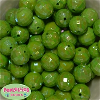 20mm Green Disco Ball Bubblegum Beads