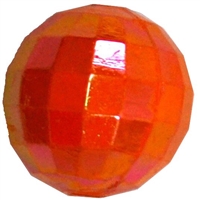 20mm Orange Disco Ball Bubblegum Beads