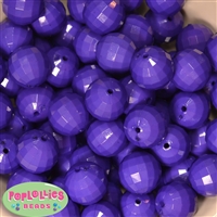 20mm Purple Disco Ball Bubblegum Beads Bulk