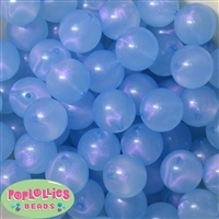 20mm Baby Blue Frost Acrylic Bubblegum Beads Bulk