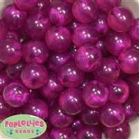 20mm Cranberry Frost Acrylic Bubblegum Beads
