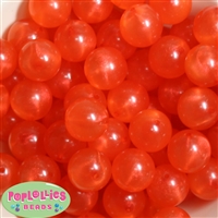 20mm Orange Frost Acrylic Bubblegum Beads Bulk