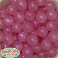 20mm Pink Frost Acrylic Bubblegum Beads Bulk