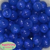 20mm Royal Blue Frost Acrylic Bubblegum Beads