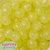 20mm Yellow Frost Acrylic Bubblegum Beads Bulk