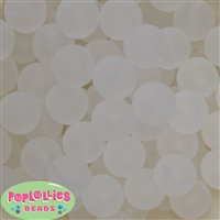 20mm White Ghost Acrylic Bubblegum Beads Bulk
