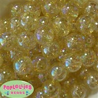 20mm Gold Glitter  Bubblegum Beads
