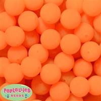 20mm Orange Glow in the Dark Acrylic Bubblegum Beads