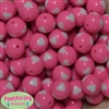 20mm Pink Heart Acrylic Bubblegum Beads
