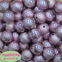 20mm Lavender Illusion Style Acrylic Bubblegum Bead