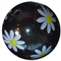 20mm Daisy Print on a Black Bubblegum Beads