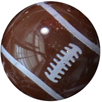 20mm Football Print Bubblegum Beads