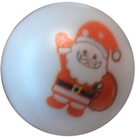 20mm Santa Claus Print Bubblegum Beads