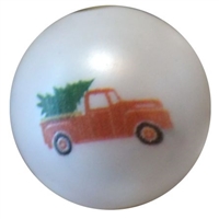 20mm Vintage Christmas Tree Truck Print Bubblegum Beads