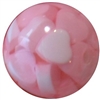 16mm Pink Heart Acrylic Bubblegum Beads