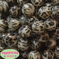 20mm Leopard Print Bubblegum Beads