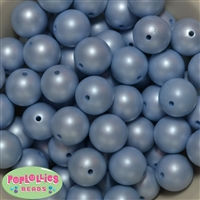 20mm Matte Baby Blue Acrylic Bubblegum Beads