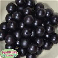 20mm Matte Black Acrylic Bubblegum Beads