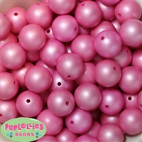 20mm Matte Rose Acrylic Bubblegum Beads