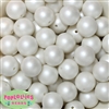 20mm Matte White Acrylic Bubblegum Beads