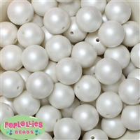 20mm Matte White Acrylic Bubblegum Beads