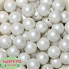 20mm Matte White Acrylic Bubblegum Beads Bulk