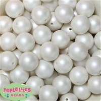 20mm Matte White Acrylic Bubblegum Beads Bulk
