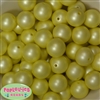 20mm Matte Pastel Yellow Acrylic Bubblegum Beads