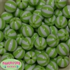 20mm Lime Green Melon Stripe Bubblegum Beads