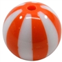20mm Orange Melon Stripe Bubblegum Beads