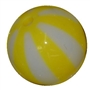 20mm Yellow  Melon Stripe Bubblegum Beads