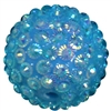 20mm Blue Mini Rhinestone Bubblegum Beads