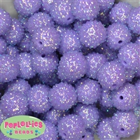 20mm Lavender Mini Rhinestone Bubblegum Beads