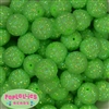 20mm Lime Mini Rhinestone Bubblegum Beads