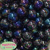 20mm Black Miracle AB Acrylic Bubblegum Beads