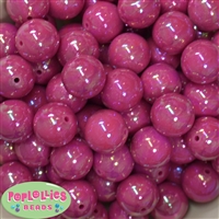 20mm Cranberry Miracle AB Acrylic Bubblegum Beads