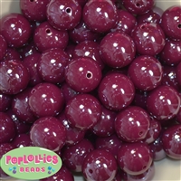 20mm Maroon Miracle AB Acrylic Bubblegum Beads Bulk