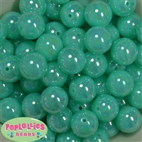 20mm Neon Mint Miracle AB Acrylic Bubblegum Beads