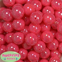 20mm Neon Hot Pink Miracle AB Acrylic Bubblegum Beads