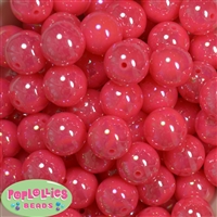 20mm Neon Pink Miracle AB Acrylic Bubblegum Beads Bulk