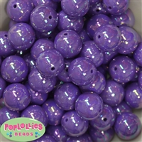 20mm Purple Miracle AB Acrylic Bubblegum Beads