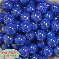 20mm Baby Blue Miracle AB Acrylic Bubblegum Beads Bulk