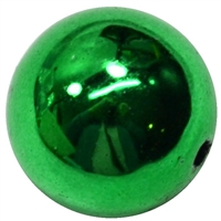 20mm Christmas Green Mirror Acrylic Bubblegum Beads