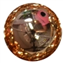20mm Rose Gold Mirror Acrylic Bubblegum Beads